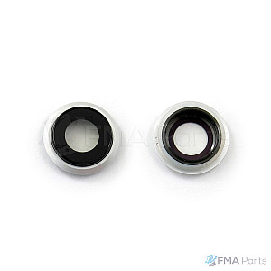 Rear Sapphire Camera Lens with Bezel - White OEM for iPhone 8 Rear Sapphire Camera Lens with Bezel - White OEM for iPhone 8