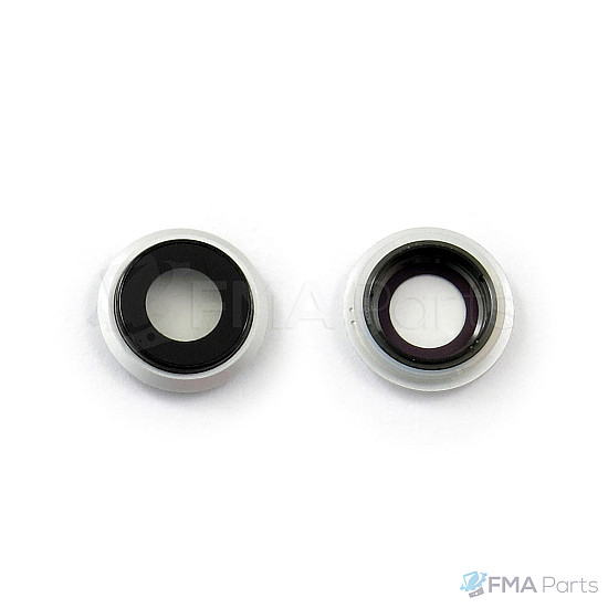 Rear / Back Facing Sapphire Camera Lens with Bezel - Silver OEM for iPhone 8