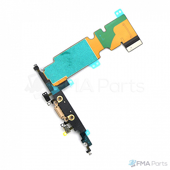 Charging Port with Microphone Flex Cable - Gold for iPhone 8 Plus