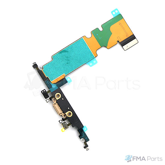Charging Port with Microphone Flex Cable - Gold OEM for iPhone 8 Plus