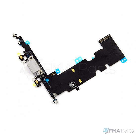 Charging Port with Microphone Flex Cable (OEM) - Silver for iPhone 8 Plus