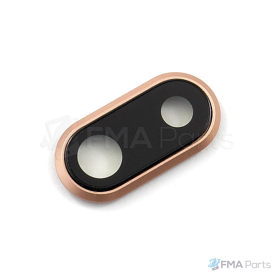Rear / Back Facing Sapphire Camera Lens with Bezel - Gold OEM for iPhone 8 Plus
