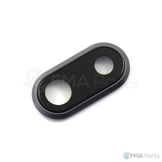 Rear / Back Facing Sapphire Camera Lens with Bezel - Space Grey OEM for iPhone 8 Plus