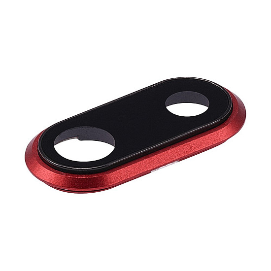 Rear Camera Lens with Bezel - Red for iPhone 8 Plus