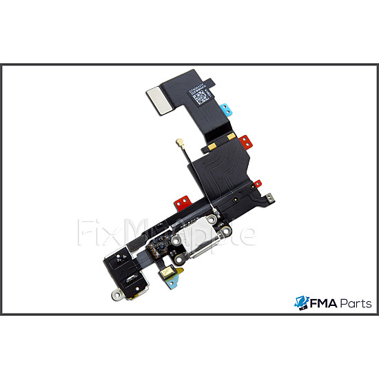 Charging Port Headphone Jack with Microphone Flex Cable - White OEM for iPhone SE