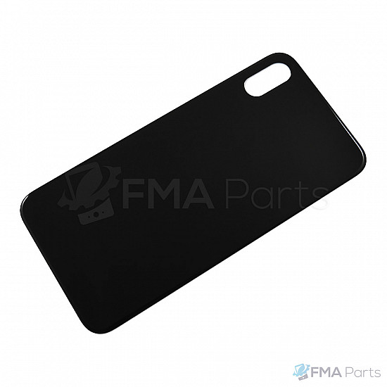 Back Glass Cover - Black (No Logo) for iPhone X