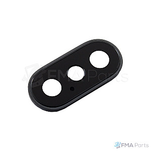 Rear Camera Lens with Bezel - Black OEM for iPhone X Rear Camera Lens with Bezel - Black OEM for iPhone X