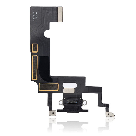 Charging Port with Microphone Flex Cable - Black for iPhone XR OEM