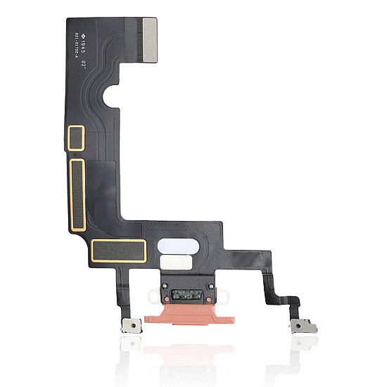 Charging Port with Microphone Flex Cable - Coral for iPhone XR OEM
