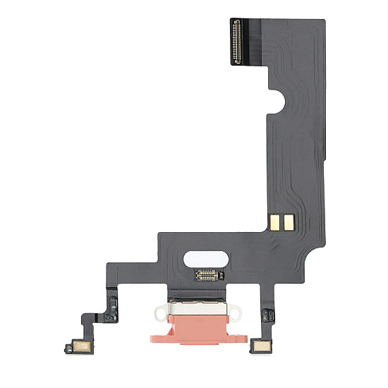 Charging Port with Microphone Flex Cable - Coral for iPhone XR OEM
