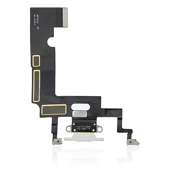 Charging Port with Microphone Flex Cable - White for iPhone XR OEM