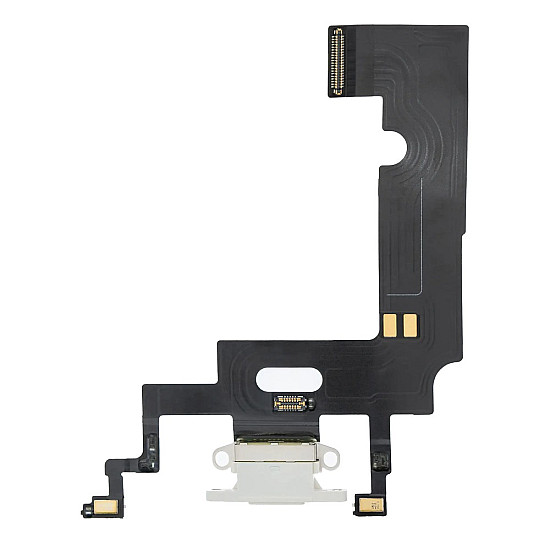 Charging Port with Microphone Flex Cable - White for iPhone XR OEM
