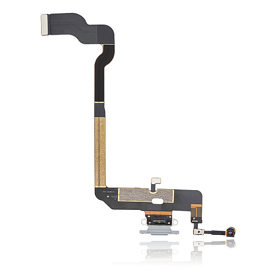 Charging Port with Microphone Flex Cable - White OEM for iPhone XS