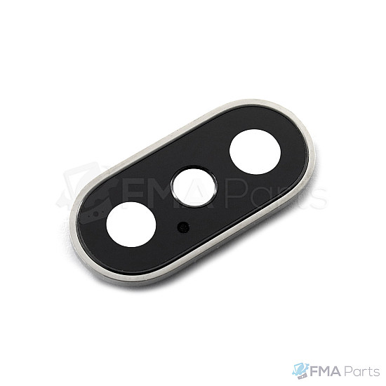 Rear Camera Lens with Bezel - White OEM for iPhone XS / XS Max