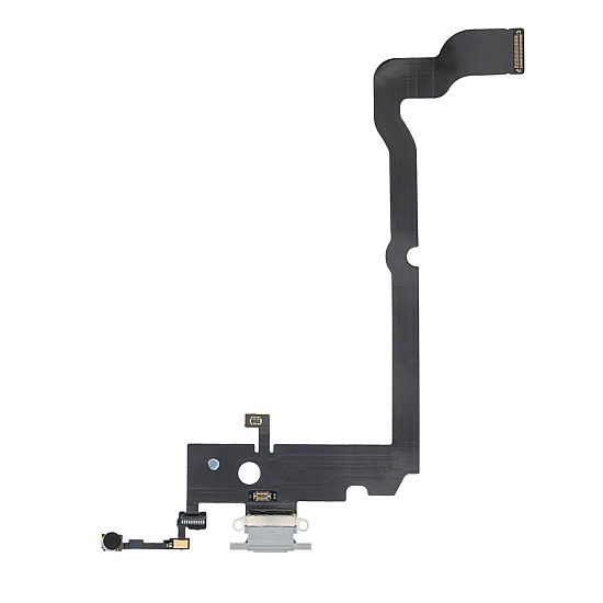 Charging Port with Microphone Flex Cable - White OEM for iPhone XS Max