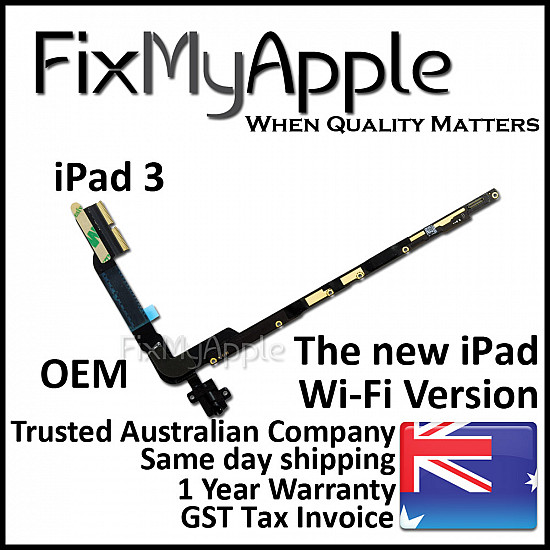 Headphone Jack Flex Cable Assembly (Wi-Fi Version) OEM for iPad 3 (The new iPad)