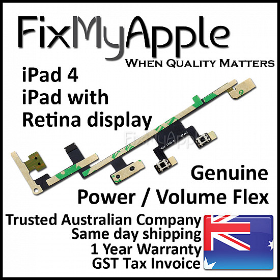 Power and Volume Button Flex Cable OEM for iPad 4 (iPad with Retina display)