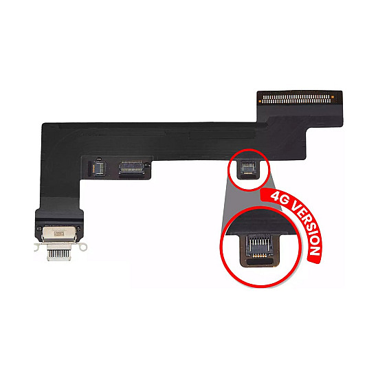 Charging Port Flex Cable - Starlight OEM for iPad Air 5 (Wi-Fi + Cellular)