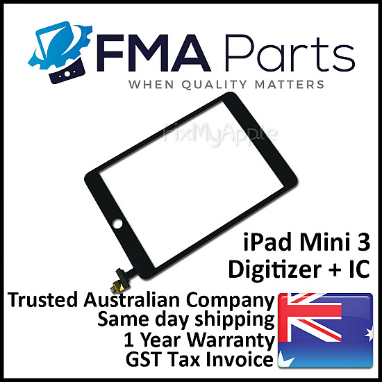 Glass Touch Screen Digitizer with IC - Black for iPad Mini 3