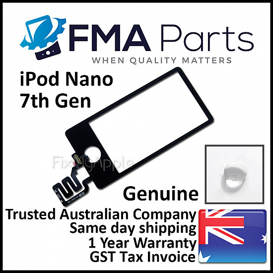 Glass Touch Screen Digitizer - Black OEM for iPod Nano 7th Gen