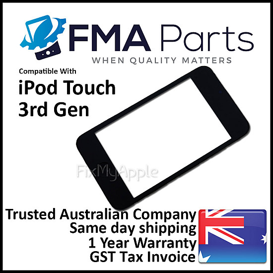 iPod Touch 3 Glass Touch Screen Digitizer with Frame Black