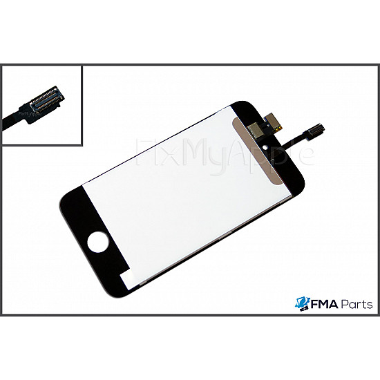 LCD Touch Screen Digitizer Assembly - Black (With Adhesive) for iPod Touch 4th Gen