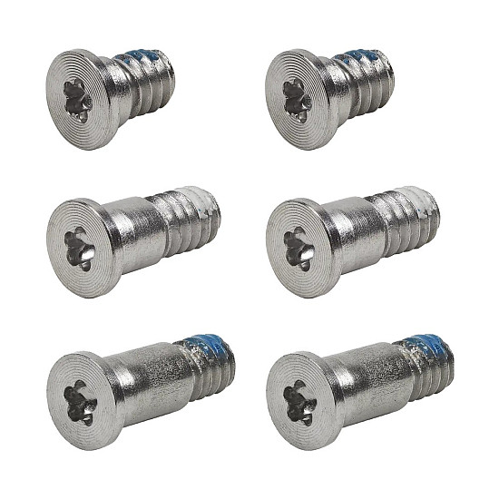 Bottom Case Screws (6 pcs) for MacBook Pro 13-inch A1708 / A2159 / A2338 (2016-2022) - Silver