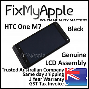 HTC One (M7) LCD Touch Screen Digitizer Assembly with Frame - Black OEM