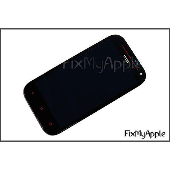 HTC One SV LCD Touch Screen Digitizer Assembly with Frame - Black OEM