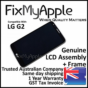 LG G2 D802 LCD Touch Screen Digitizer Assembly with Frame - Black OEM