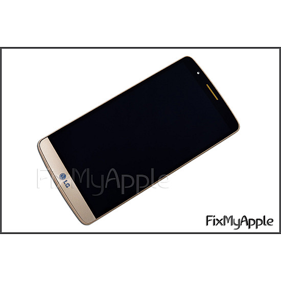 LG G3 D855 LCD Touch Screen Digitizer Assembly with Frame - Gold OEM
