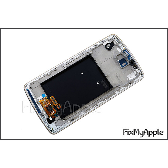 LG G3 D855 LCD Touch Screen Digitizer Assembly with Frame - Gold OEM