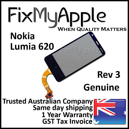 Nokia Lumia 620 Glass Touch Screen Digitizer Rev 3 OEM