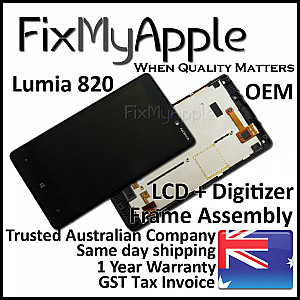 Nokia Lumia 820 LCD Touch Screen Digitizer Assembly with Frame OEM