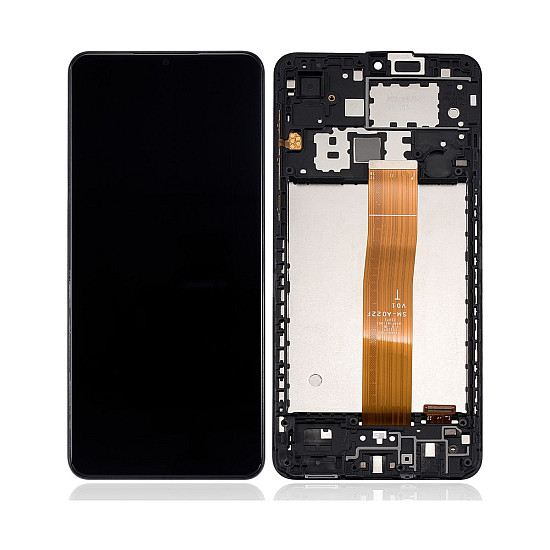 Samsung Galaxy A02 A022 LCD Touch Screen Digitizer Assembly with Frame - Black [Aftermarket LCD]