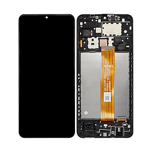 [Aftermarket LCD] LCD Touch Screen Digitizer Assembly with Frame - Black for Samsung Galaxy A12 A125 / A12 Nacho A127