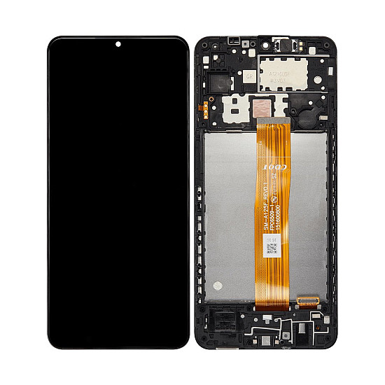 [Aftermarket LCD] LCD Touch Screen Digitizer Assembly with Frame - Black for Samsung Galaxy A12 A125 / A12 Nacho A127