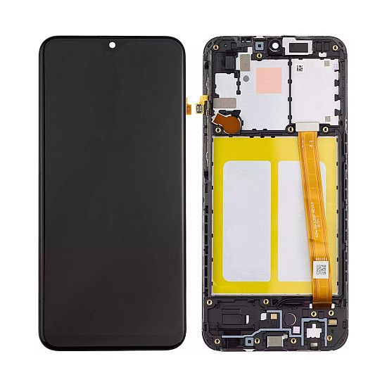 [Aftermarket LCD] LCD Touch Screen Digitizer Assembly with Frame - Black for Samsung Galaxy A20e A202
