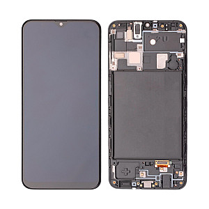 [Aftermarket LCD] LCD Touch Screen Digitizer Assembly with Frame - Black for Samsung Galaxy A20 A205