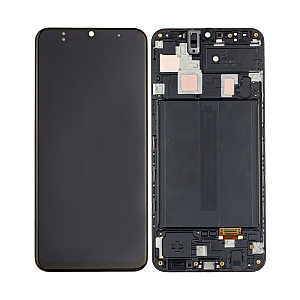 [Refurbished] OLED Touch Screen Digitizer Assembly with Frame - Black for Samsung Galaxy A30 A305