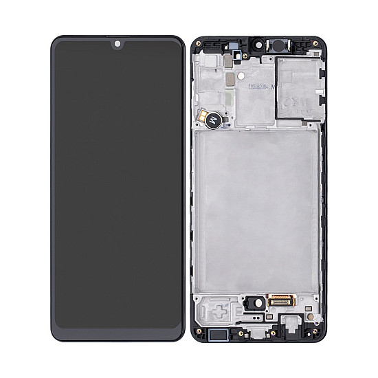 [Service Pack] OLED Touch Screen Digitizer Assembly with Frame - Black for Samsung Galaxy A31 A315