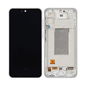 [Service Pack] OLED Touch Screen Digitizer Assembly with Frame - White for Samsung Galaxy A36 5G A366