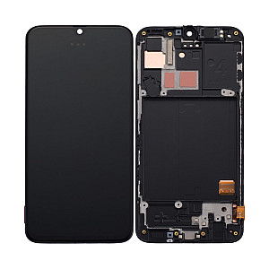 [Refurbished] OLED Touch Screen Digitizer Assembly with Frame - Black for Samsung Galaxy A40 A405