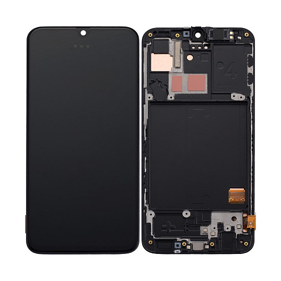 [Service Pack] OLED Touch Screen Digitizer Assembly with Frame - Black for Samsung Galaxy A40 A405