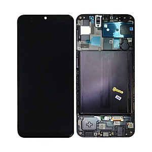[Service Pack] OLED Touch Screen Digitizer Assembly with Frame - Black for Samsung Galaxy A50 A505