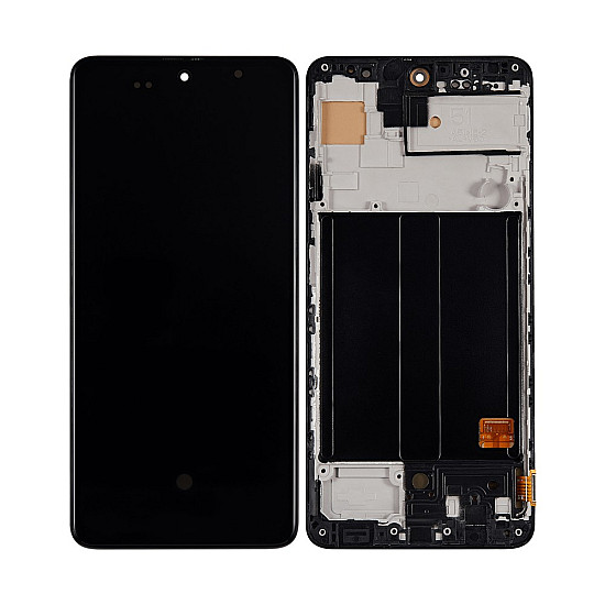 [Aftermarket LCD] LCD Touch Screen Digitizer Assembly with Frame - Black for Samsung Galaxy A51 A515
