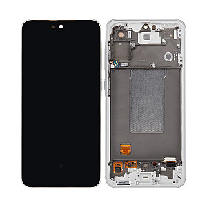 [Service Pack] OLED Touch Screen Digitizer Assembly with Frame - Light Grey for Samsung Galaxy A56 5G A566