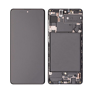 [Refurbished] OLED Touch Screen Digitizer Assembly with Frame - Black for Samsung Galaxy A71 A715