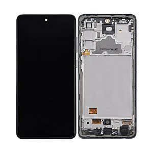 [Aftermarket OLED] OLED Touch Screen Digitizer Assembly with Frame - Awesome Black for Samsung Galaxy A72 A725