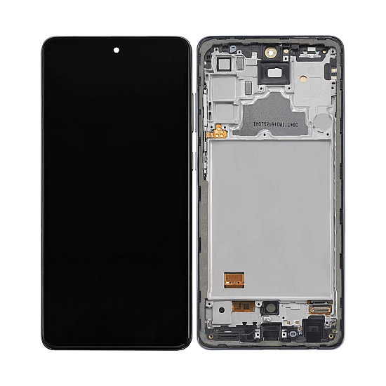 [Aftermarket OLED] OLED Touch Screen Digitizer Assembly with Frame - Awesome Black for Samsung Galaxy A72 A725
